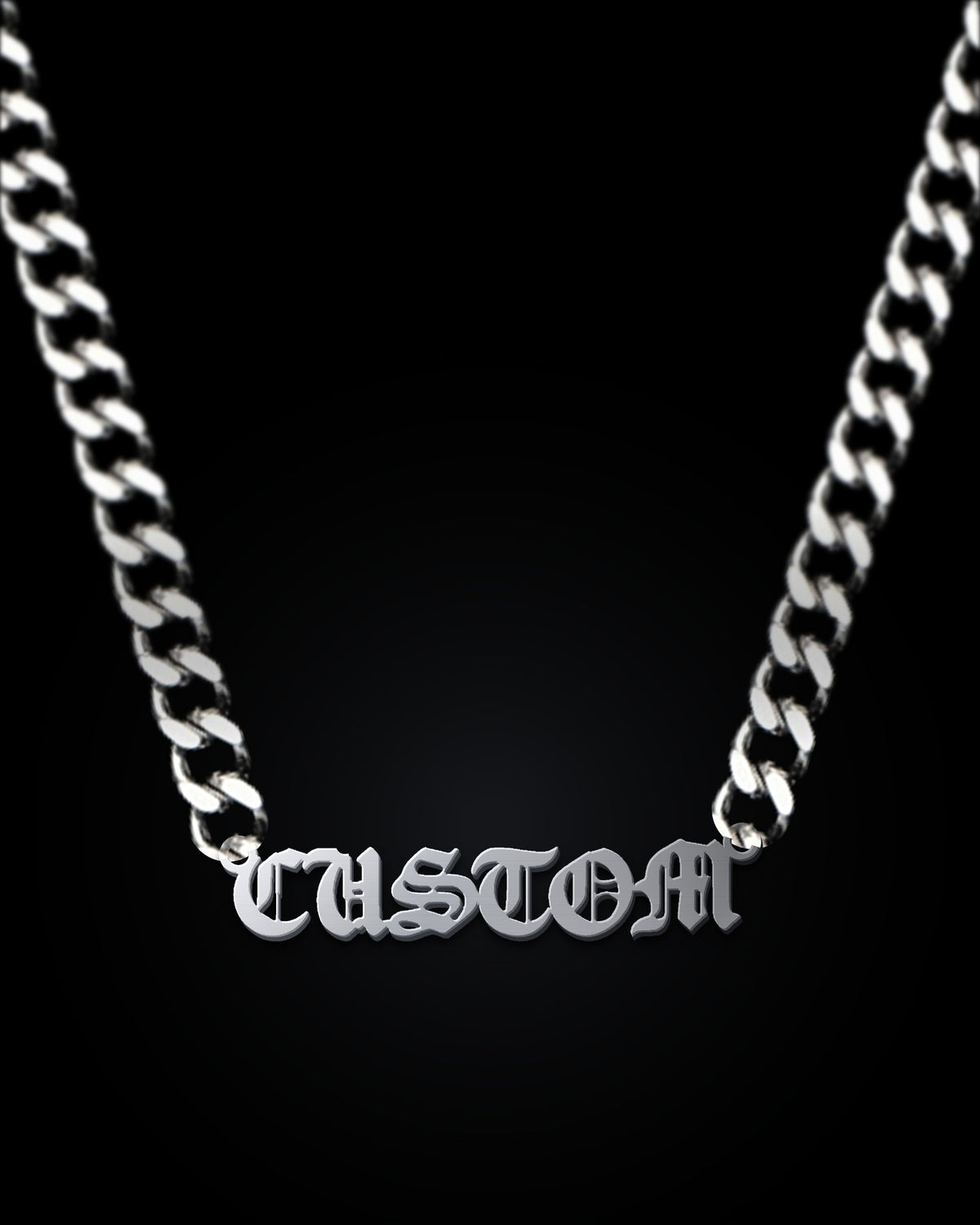 Vandal Your Font Custom — wisior z napisem ze stali nierdzewnej